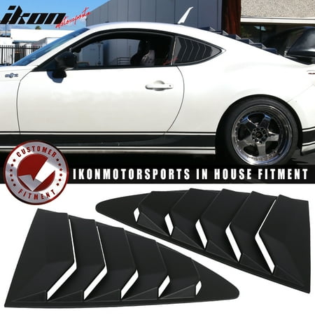 Abs Rear Window Louver - Fits 13-18 Scion FRS Subaru BRZ IKON Style ABS Rear Louver Quarter Window Panel