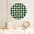 thumbnail image 5 of Daiia Green White Christmas Tree Lumberjack Plaid Printed Pattern Ceramic Plate Dinner Plates Bone China Decorative Plates with Display Stand Art Ceramic Ornaments for Wall Hanging Decoration-6in, 5 of 6