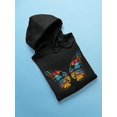 thumbnail image 3 of Butterfly With Primary Colors Hoodie Women -Image by Shutterstock, Female XX-Large, 3 of 4