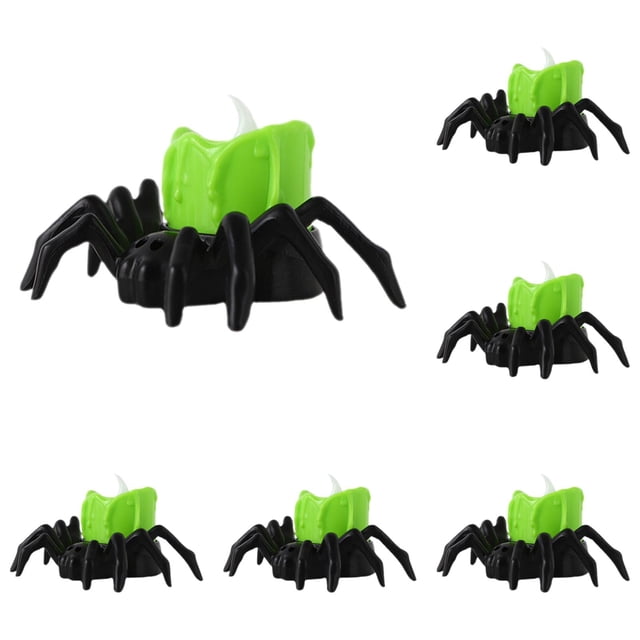 HANDIED Desktop objects Halloween Tea Lights Candles Battery Operated Halloween's Flameless LED Candles Tealights Flickering Candle For Halloween Decorations