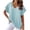 Blue womens tops summer, variant on USSUMA Plus Womens Tops Dressy Casual Womens Short Sleeve V Neck T Shirts Basic Tee Tops Loose Casual T-Shirts Summer Tops Solid Color Tee Blouses
