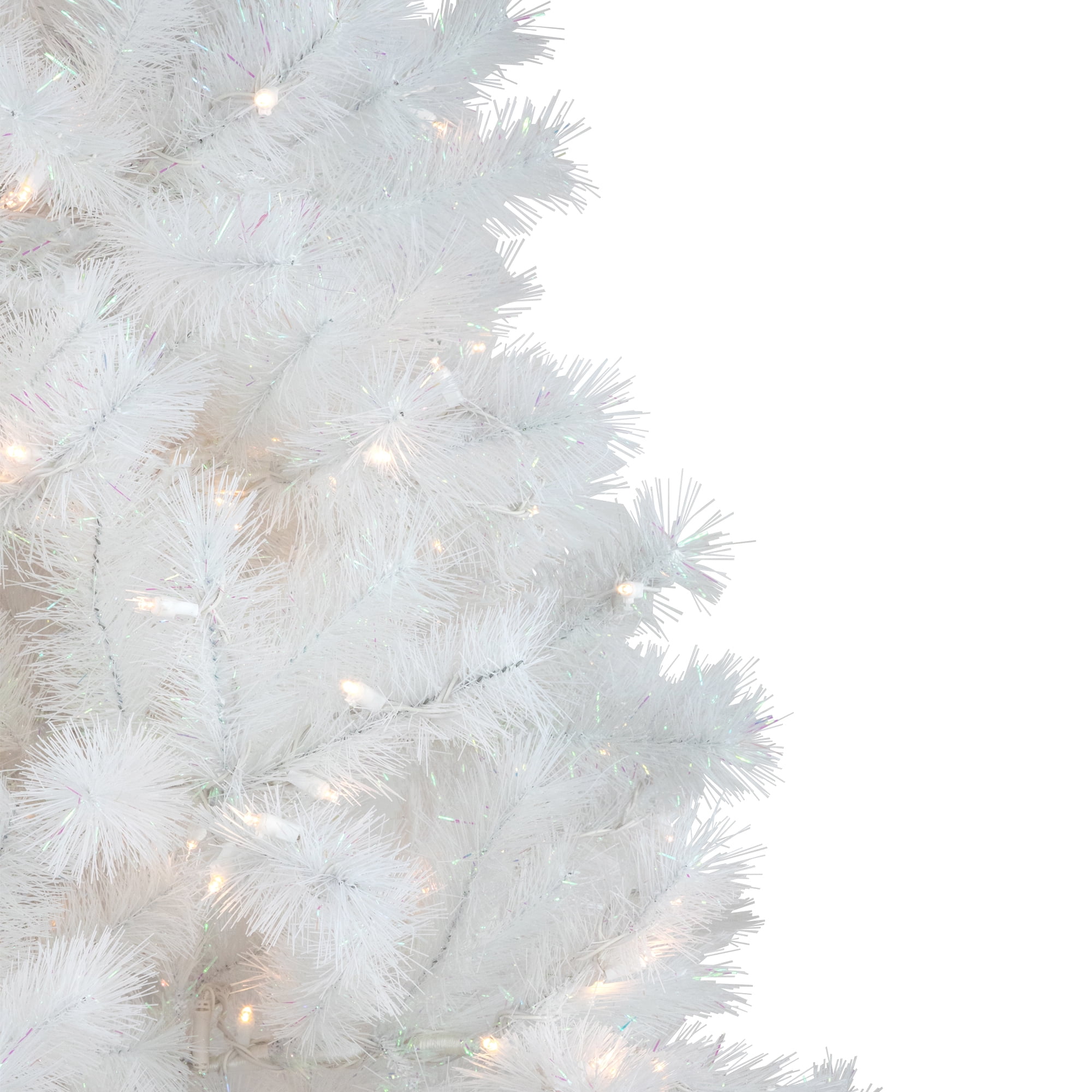 Northlight Pre-Lit White Alaskan Pine Artificial Christmas Tree Warm White LED Lights