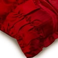 thumbnail image 2 of Housse de Coussin Décorative, 12x12 Pouces (30x30 cm) Rouge, Satin, Fait Main, Couleur Unie, Moderne - Rubis Rêveur, 2 of 3