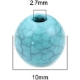 thumbnail image 2 of 400 Faux Turquoise Round Acrylic Bead 10mm with 2.7mm Hole, 2 of 3