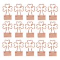 thumbnail image 1 of Lot de 15 pinces à papier en métal, motif trèfle rose, force de serrage élevée, pour bureau, maison, école, atelier, 1 of 4