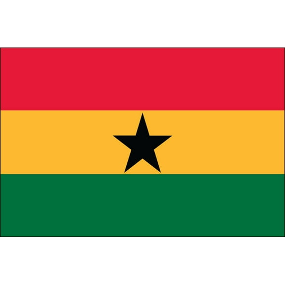 Y H M National Flag Ghana Flag 3 x 5 feet Bunting For Marine Industrial Use
