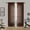 Brown Coffee, variant on Gorgeous Home Linen 2pc Orange Solid Sheer Voile Window Curtain Set, Rod Pocket Panels 54"W x 84"L (Each)
