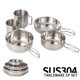 thumbnail image 5 of Cocina Plegable De Acero Inoxidable De 5 Uds., Juego De Cocina Multiusos Para Exteriores, Portátil Para Picnic, Senderismo, Mochilero Moyic OD007662-00, 5 of 7