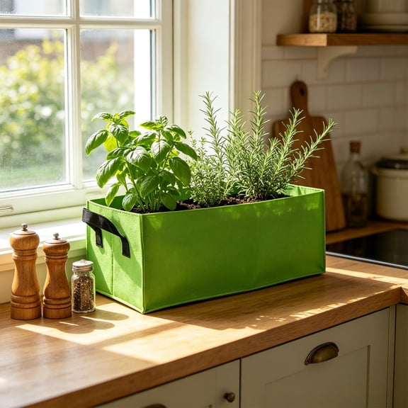 Xheghe Non Woven Planting Bag - Breathable Horticultural Pot with Portable Handles for Growing Flowers, Herbs, and Vegetables in Outdoor Yards or Indoor Balconies