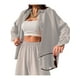 thumbnail image 1 of Txlixc Traje de 2 piezas para mujeres, cuello de solapa de manga larga, camisa de una sola fila Txlixc  moda, 1 of 5