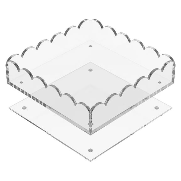 Threns Acrylic Tray with Magnetic Mat Multifunctional Photo Display Tray Compact Artwork Organizer for Living Room Office Bedroom
