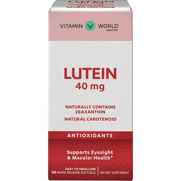 Vitamin World Lutein 40mg 60 Rapid Release Softgels, Eye Health, Vision