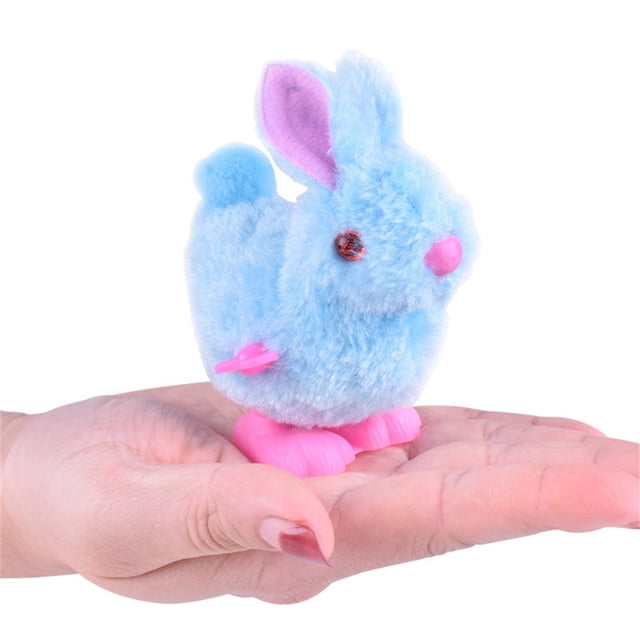 Wind Up Easter Bunny Stuffed Toy for Infants and Toddlers – 9 cm Hopping Spring Gift, 3-Pack