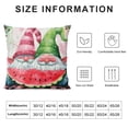 thumbnail image 6 of Nawypu Summer Watermelon Gnomes Pillow Covers, Cute Watercolor Fruit Throw Pillowcase Exotic Seasonal Decor, Rustic Farmhouse Sofa Bed Bedroom Home Decoration,Set of 2, 6 of 6