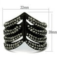 thumbnail image 2 of TK2097 - IP Black(Ion Plating) Stainless Steel Ring with Top Grade Crystal  in Black Diamond Size 5, 2 of 4