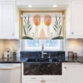 thumbnail image 5 of Yayeee Kitchen Curtains Tier Pair Light Filtering 27"x36" Rod Pocket Short Cafe Window Panel, Art Plant, 5 of 7