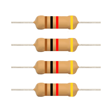 E5-Electronics Resistors Carbon Film 1k Ohm .5 Watt 5% Tolerance 20 Pieces