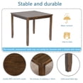 thumbnail image 4 of PAPROOS Solid Wood Dining Table, 30'' Height Square Kitchen Table for Small Space, Farmhouse Acacia Wooden Dinner Table for 4, Walnut(Only Table), 4 of 5