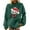 Green, variant on IROINNID Women's Long Sleeve Hoodie Mid-Length Print Comfy Pocket Shirt Pullover, Red