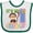 White and Green, variant on Inktastic Monkey First Birthday Boys or Girls Baby Bib