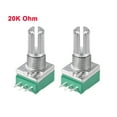 thumbnail image 5 of Uxcell Potentiometer  B20K Ohm Variable Resistors Single Turn RV097NS 10 packs, 5 of 5