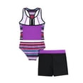 thumbnail image 2 of iEFiEL Girls Stripped Bathing Suit Tankini Set Tweens Three-Piece Swimsuit Swimwear,Sizes 4-16 Rose Red 8, 2 of 7