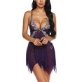 thumbnail image 3 of Camisón sexy para mujer, lencería erótica con cierre frontal, ropa interior de encaje transparente, ropa de dormir floral 2023, camisón sexual para mujer, 3 of 5