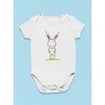 thumbnail image 3 of Cute Bunny On Green Lawn Bodysuit Infant -Image by Shutterstock,  6 Months, 3 of 4