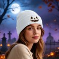 thumbnail image 5 of GUACER Halloween Cute Beanies for Women Warm Casual Soft Embroidered Knit Hats, 5 of 7