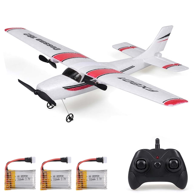 FX801 Aircraft Cessna 182 2.4GHz 2CH RC Airplane Aircraft Air Flight Toys para niños niños Irfora 3 batería