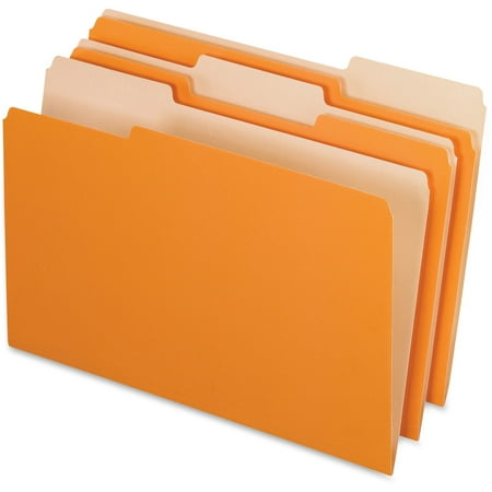 Pendaflex  PFX435013ORA  Legal Size Interior File Folders  100 / Box  Orange