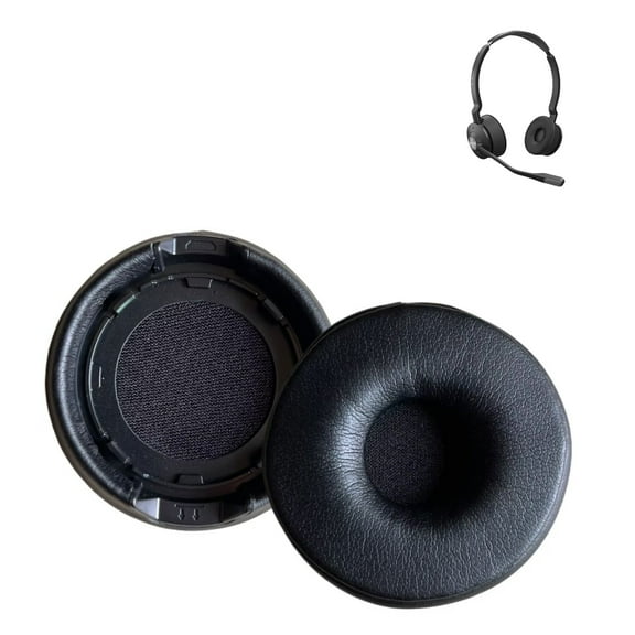Replacement Earpads for Jabra Engage 55/65/75 headphone - Faux Leather & Sponge Ear Covers, Noise Isolating, Comfortable Headphone Pads (1 Pair)