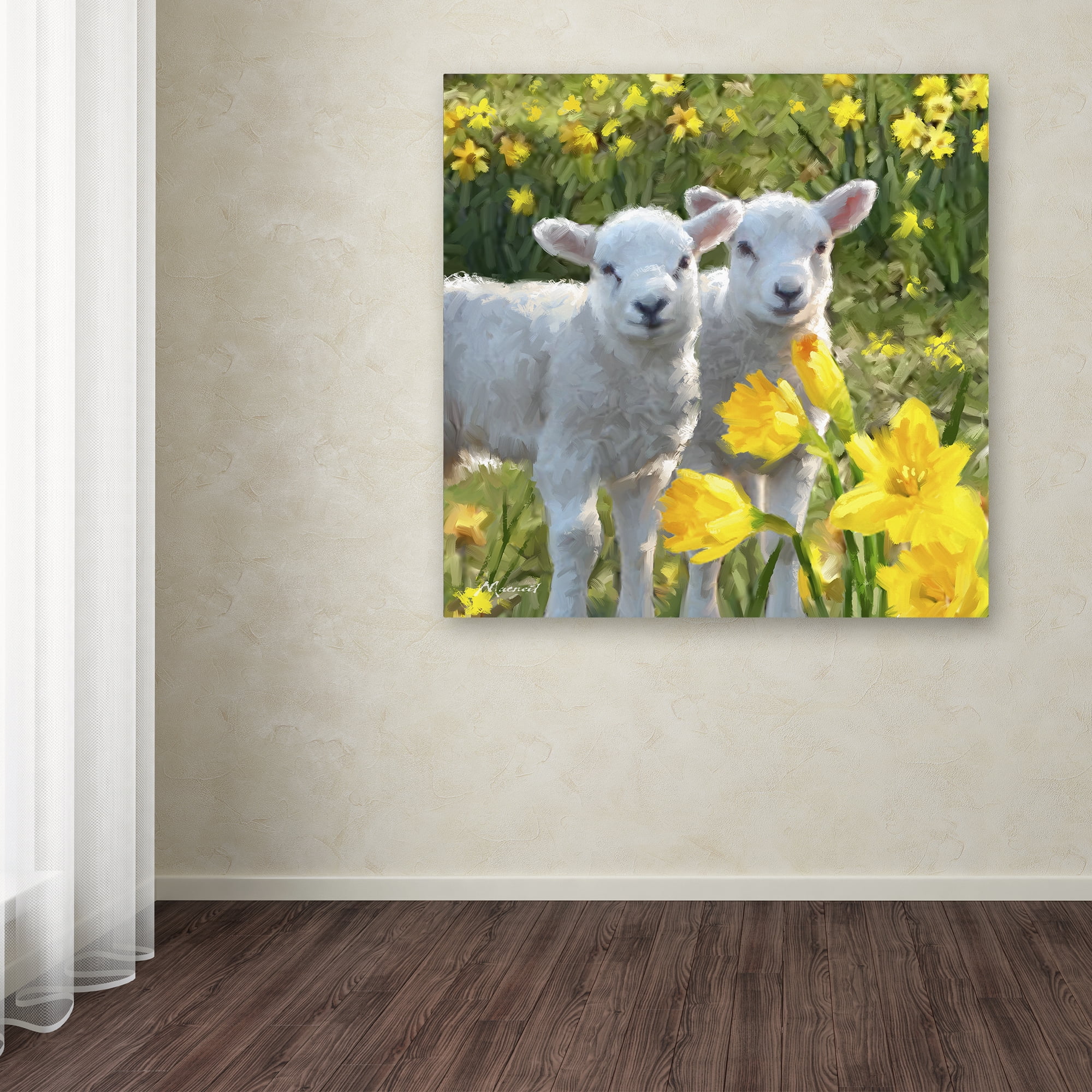 Trademark Fine Art 'Lambs' Canvas Art by The Macneil Studio