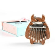 8-Key Mini Portable Thumb Finger Piano Percussion Pocket Musical Instrument with Necklace