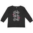thumbnail image 3 of Inktastic Biking Gifts Bicycle Silhouette Girls Long Sleeve Toddler T-Shirt, 3 of 5