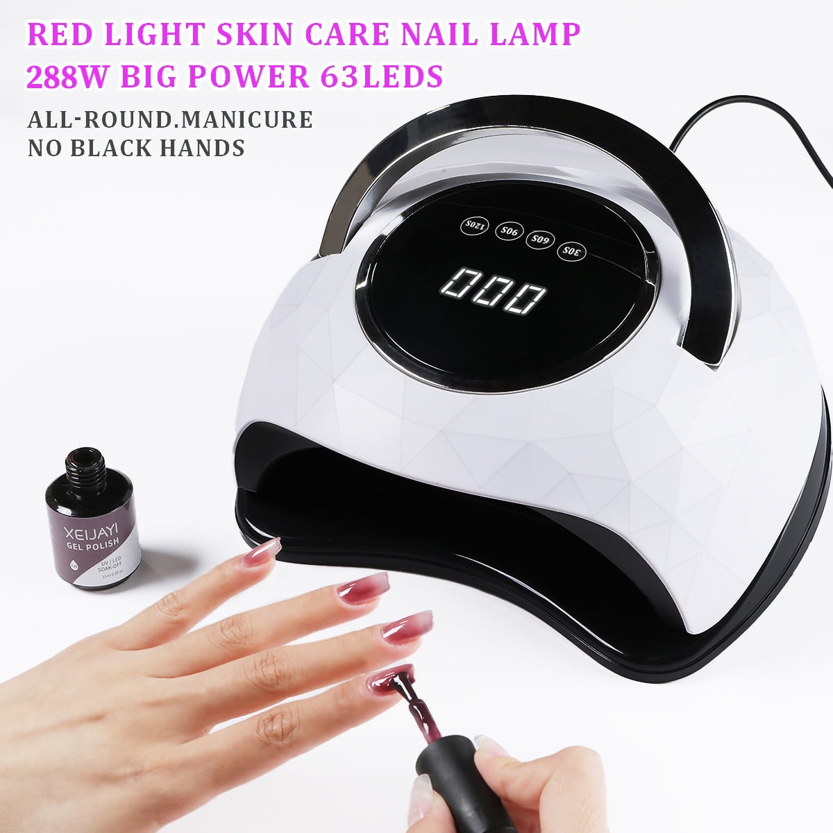 288W Nail Quick Dryer LED Light UV Varnish Gel Curing Machine Electric Nail Lamp