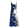 thumbnail image 4 of SMihono Robe Maxi Bohème d'Été pour Femmes Grande Taille Mode d'Été Imprimée Col en V Sans Manches Bretelles Robe Pull Robe de Plage, 4 of 4