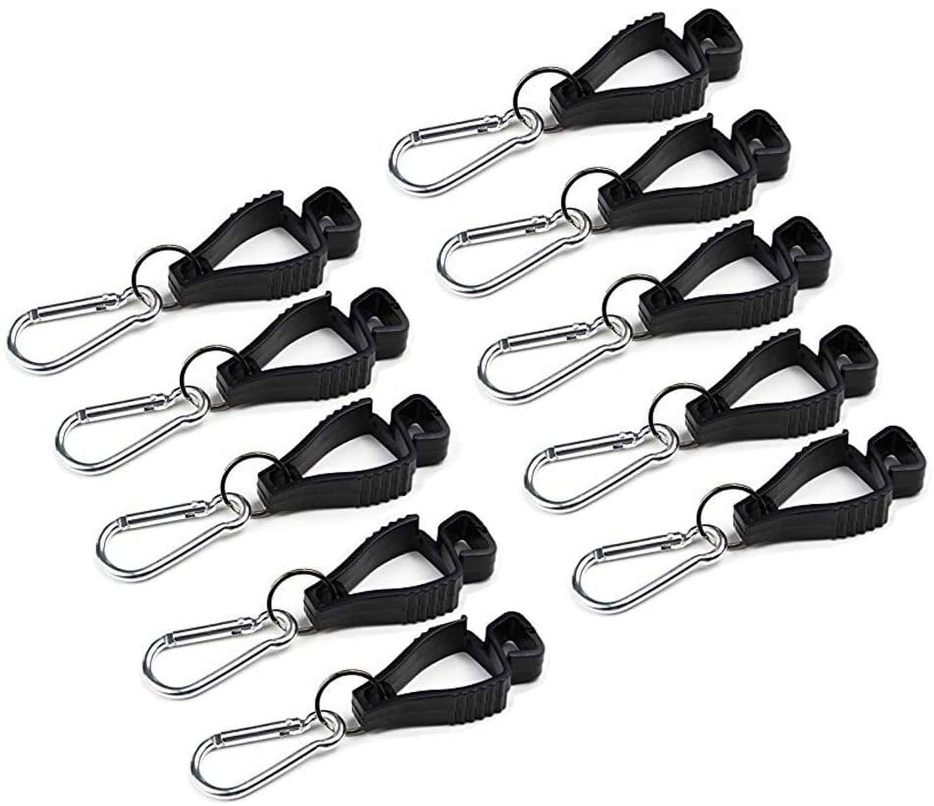 XmhyTop 10PCS Glove Grabber Clip Holder Work Glove Safety Clip Glove Keeper Black Color