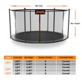 thumbnail image 3 of jumpfly Filet de Trampoline 14 Pieds, Filet de Sécurité de Remplacement pour Trampolines, Convient aux Trampolines à Cadre Rond à 8 Poteaux, Tramp Respirant et Résistant aux Intempéries, 3 of 6
