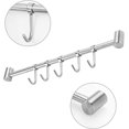 thumbnail image 2 of Stainless Steel Kitchen Hanger Bar with 5 Hooks - Kitchen Hanger Bar Kitchen Hanger Bar Wall Mount, 2 of 5