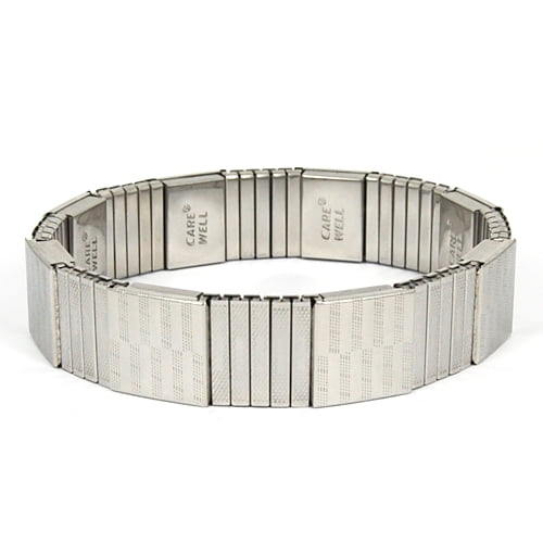 Wollet Magnetic Stainless steel Bracelets for Men, 8.5 inches,Silver