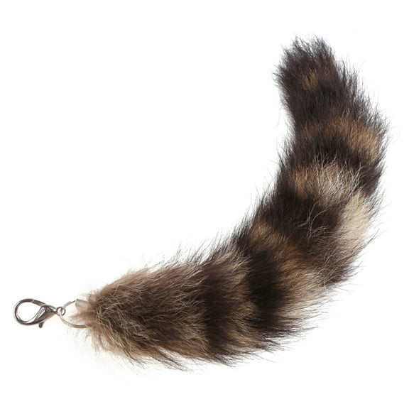 Creative Keychain Tail Furry Keyring Car Charm Pendant Handbag Decoration Raccoons Dog Tail Key Rings Ornament