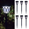 thumbnail image 1 of Paquete de 6 luces LED de energía Solar para jardín, exterior, acero inoxidable, paisaje, , , patio, iluminación de césped, lámpara dec Luz blanca, 1 of 8