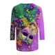 thumbnail image 5 of RKSTN Mardi Gras 3/4 Length Sleeve Womens Tops Oversized Crewneck Carnival Graphic Printed Three Quarter Sleeve T Shirt Women Casual Round Neck Funny Tuesday Carnival Party Loose Short Sleeve Shirt, 5 of 6