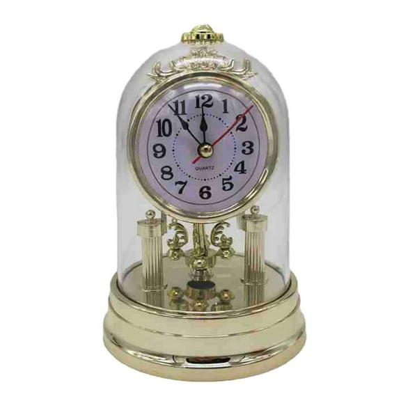 KDJ Classic Vintage Clock European Style Desk Antique Clock with Pendulum and Chime - for Home Decor