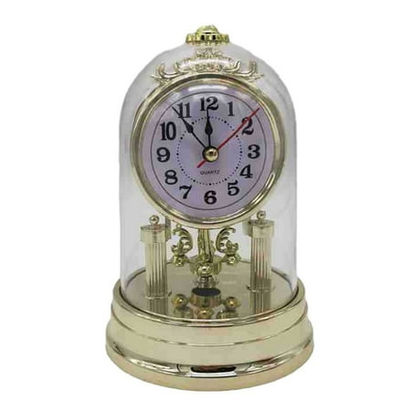 KDJ Classic Vintage Clock European Style Desk Antique Clock with Pendulum and Chime - for Home Decor