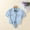 Light blue short sleeves, variant on Women's Denim Shirt with Detachable Tie Bow, 3/4 Length Flutter Sleeves, Lightweight Chiffon Capelet Short Jacket