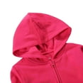 thumbnail image 4 of Bienzoe Girl's Anti-Pilling Soft Fleece Zipper School Uniform Hoodie Pink 7, 4 of 9