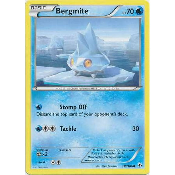 Pokemon Flashfire Bergmite #30
