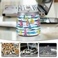 thumbnail image 6 of Yayeee Ashtray with Lid for Cigarette Smokeless Stainless Steel Home Ash Holder, Yellow Hand Drawn Sailboats, 6 of 7